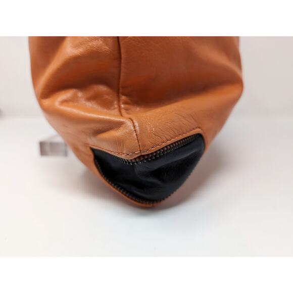 Latico Salmon Espresso Orange Rosie Leather Shoulder Bag Purse - Picture 7 of 16